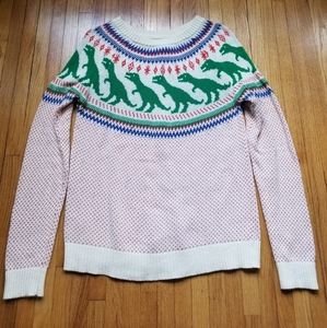 Modcloth Dino Fair Isle Sweater